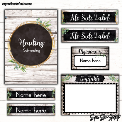 Vintage Wood Classroom Theme (Editable Version)