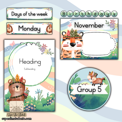 Boho Animals Classroom Theme (Foundation Phase)