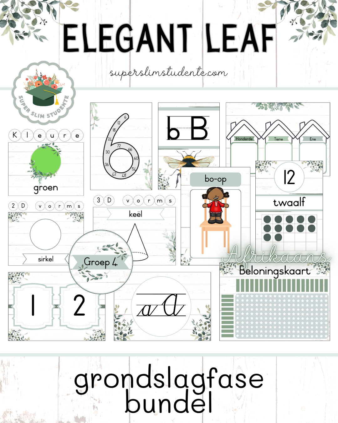 Elegant Leaf Theme / Foundation Phase Bundle [Choose Language]