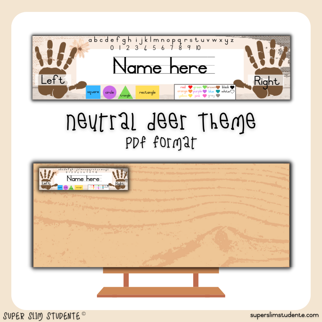 Editable Name Placemats (Different Options)