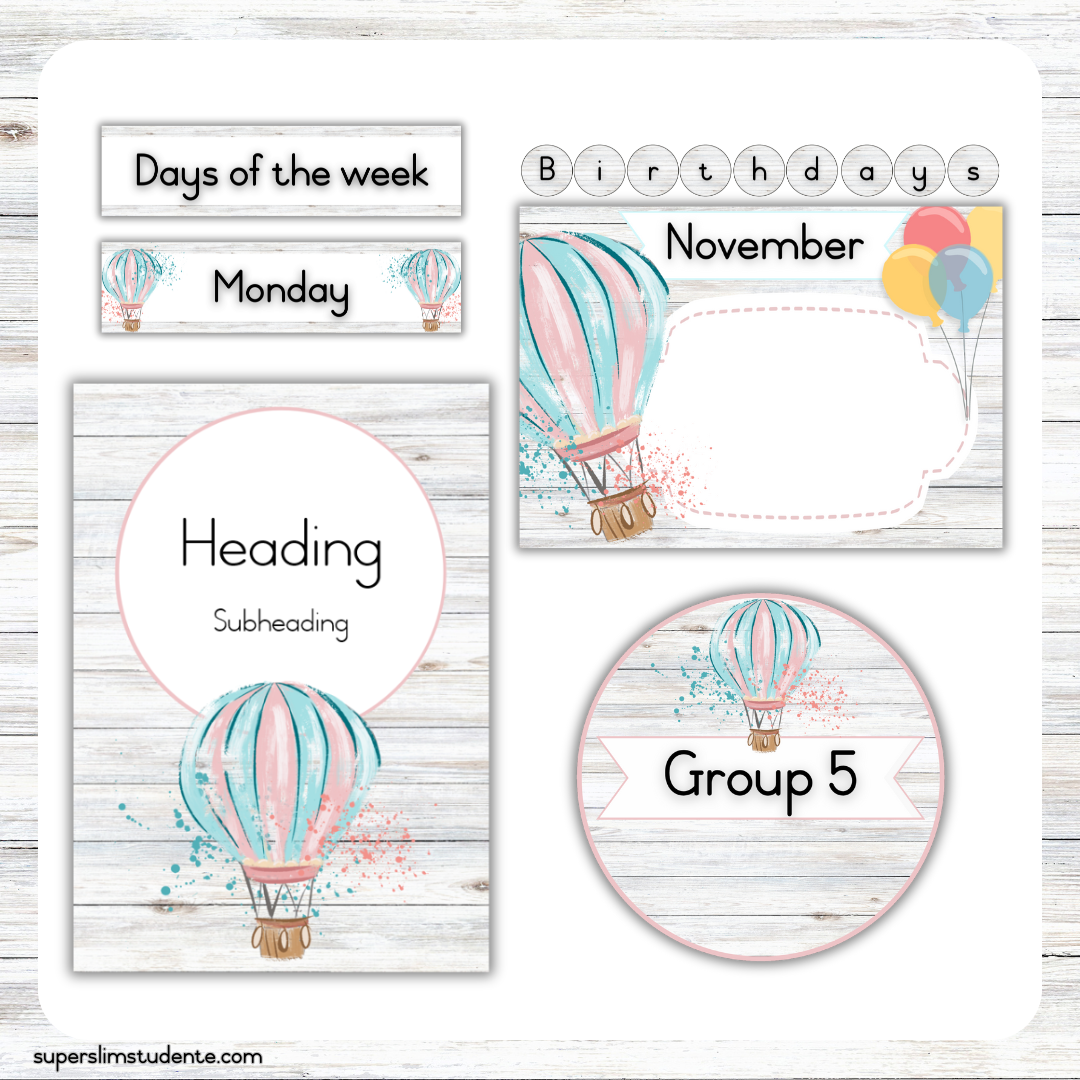 Hot Air Balloon Classroom Theme (Foundation Phase)