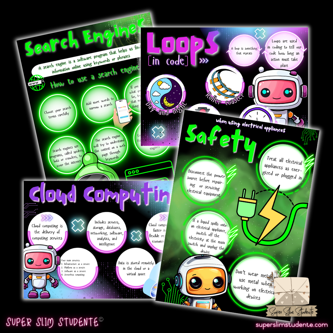 Robotics & Coding Classroom Theme Neon