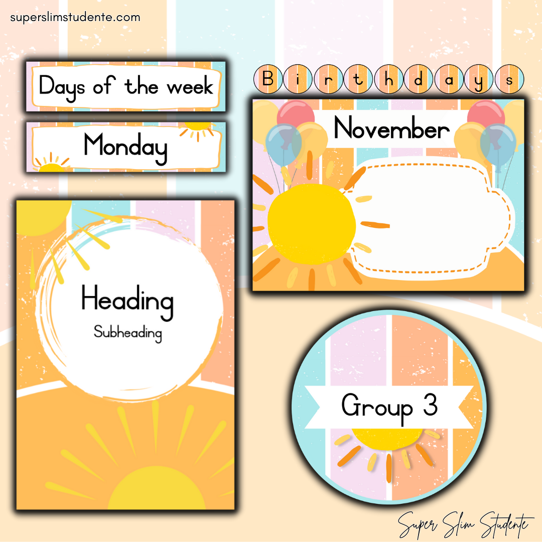 Hello Sunshine Classroom Theme (Foundation Phase)