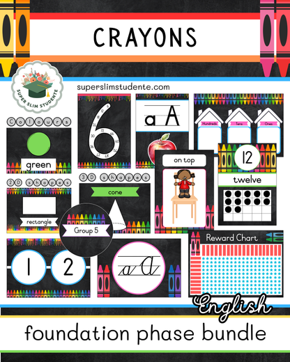 Crayons Theme / Foundation Phase Bundle [Choose Language]