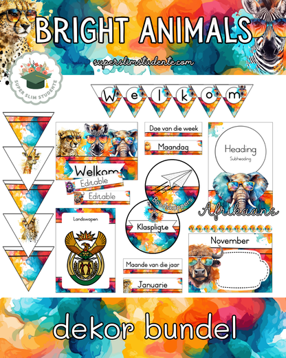 Bright Animals Theme / Decor Bundle