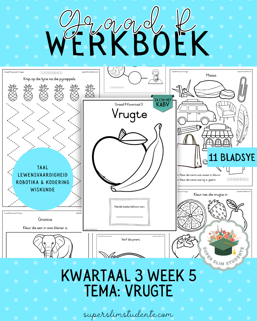 Gr. R Term 3 Workbook: Fruit [Choose Language]
