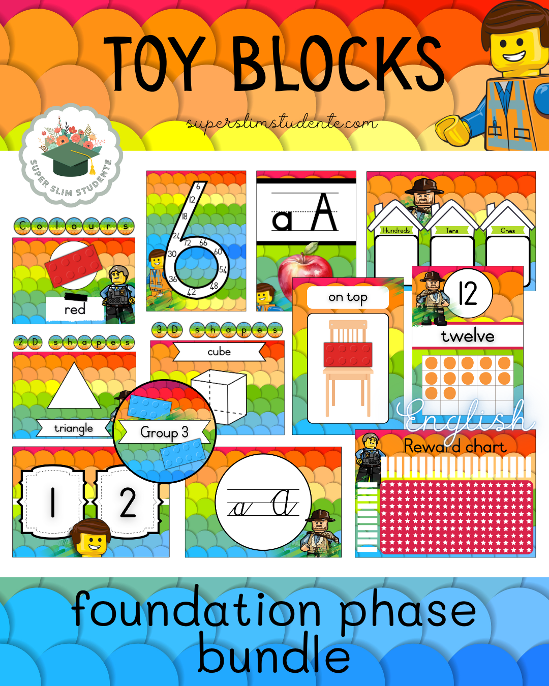 Toy Blocks Theme / Foundation Phase Bundle [Choose Language]