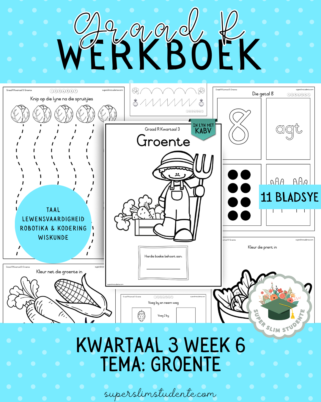 Gr. R Term 3 Workbook: Vegetables [Choose Language]