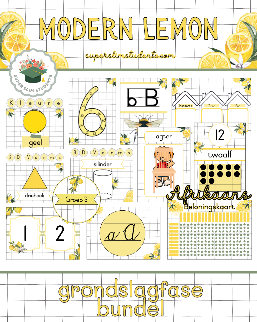 Modern Lemon Theme / Foundation Phase Bundle [Choose Language]