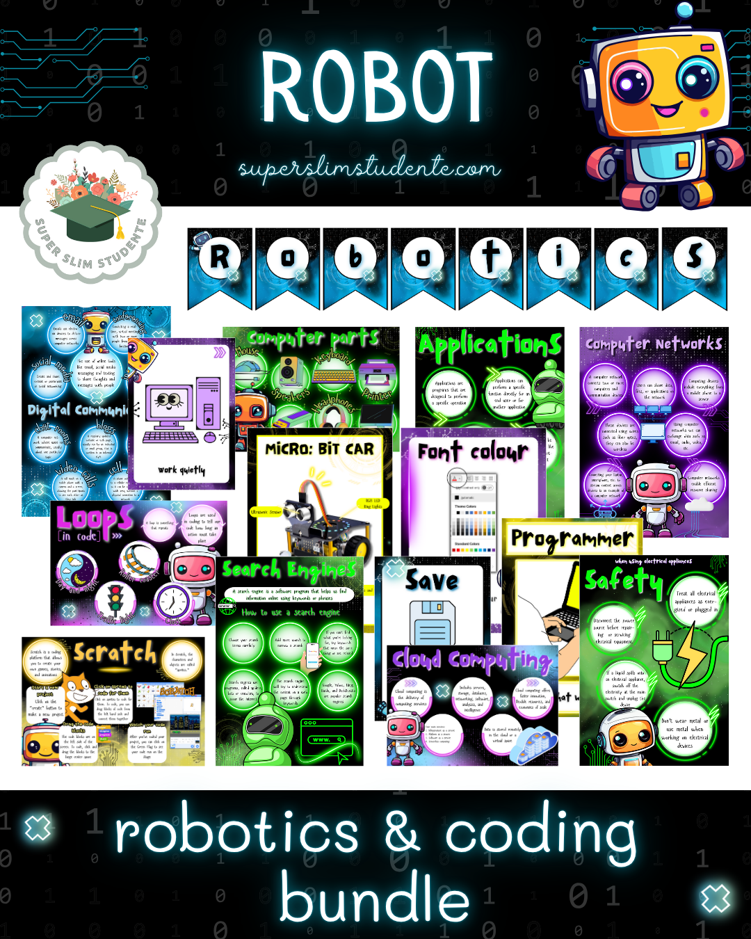 Robot  Theme / Robotics & Coding Bundle [Choose Language]