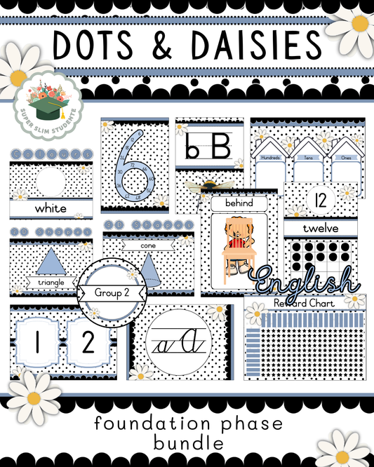 Dots & Daisies Theme / Foundation Phase Bundle [Choose Language]