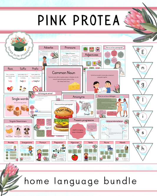 Pink Protea Theme / English Language Bundle