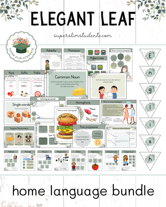 Elegant Leaf Theme / English Language Bundle
