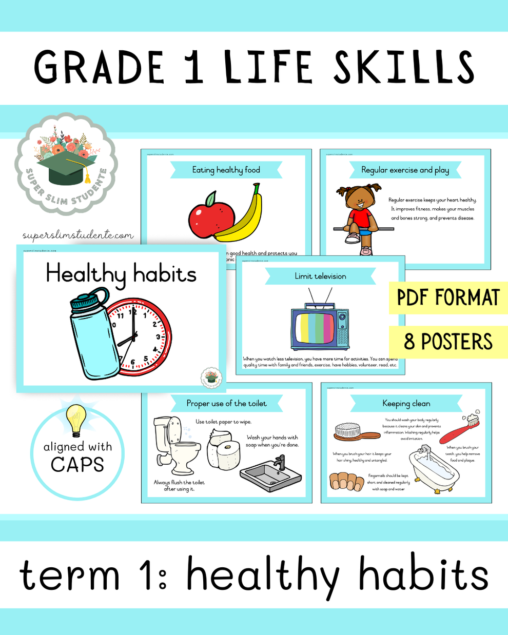 Grade 1 Term 1: Healthy Habits [Choose Language] – Super Slim Studente