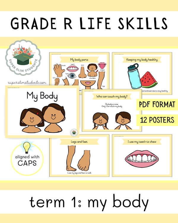 Grade R Term 1: My Body [Choose Language] – Super Slim Studente