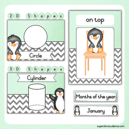 Mint Penguin Classroom Theme (Foundation Phase)