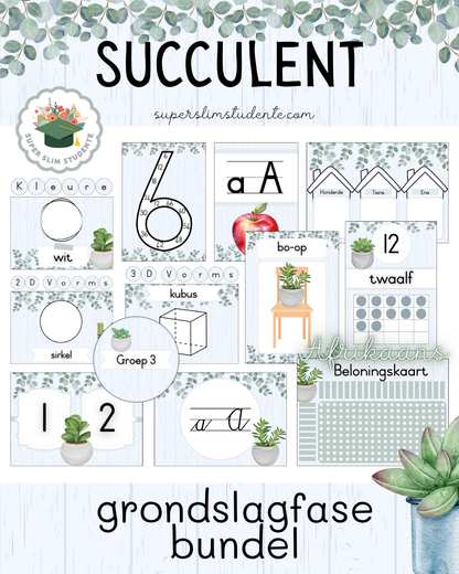 Succulent Theme / Foundation Phase Bundle [Choose Language]