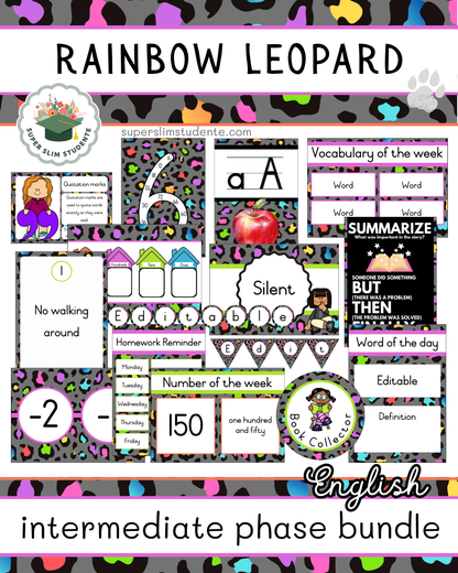 Rainbow Leopard Theme / Intermediate Phase Bundle [Choose Language]