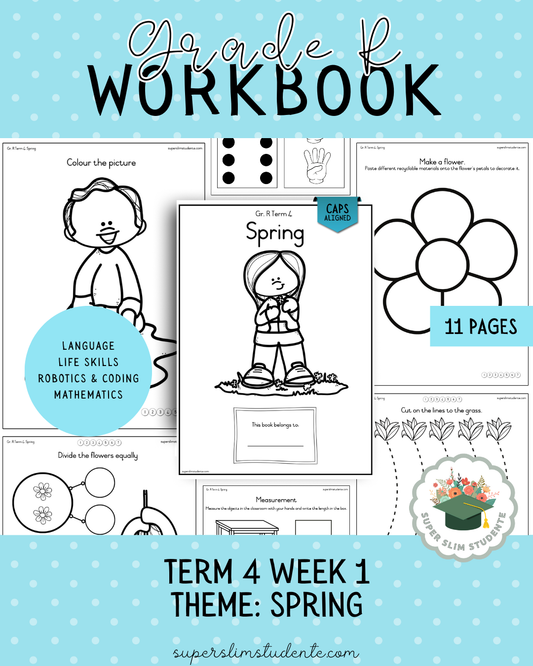 Gr. R Term 4 Workbook: Spring [Choose Language]