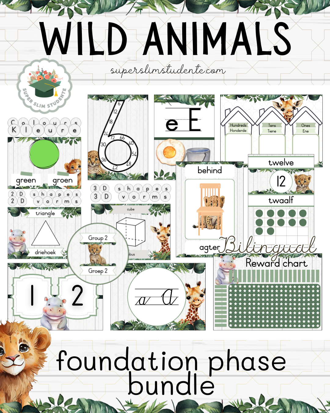 Wild Animals Theme / Foundation Phase Bundle [Choose Language]