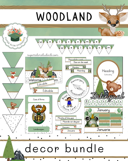 Woodland Theme / Decor Bundle [Choose Language]