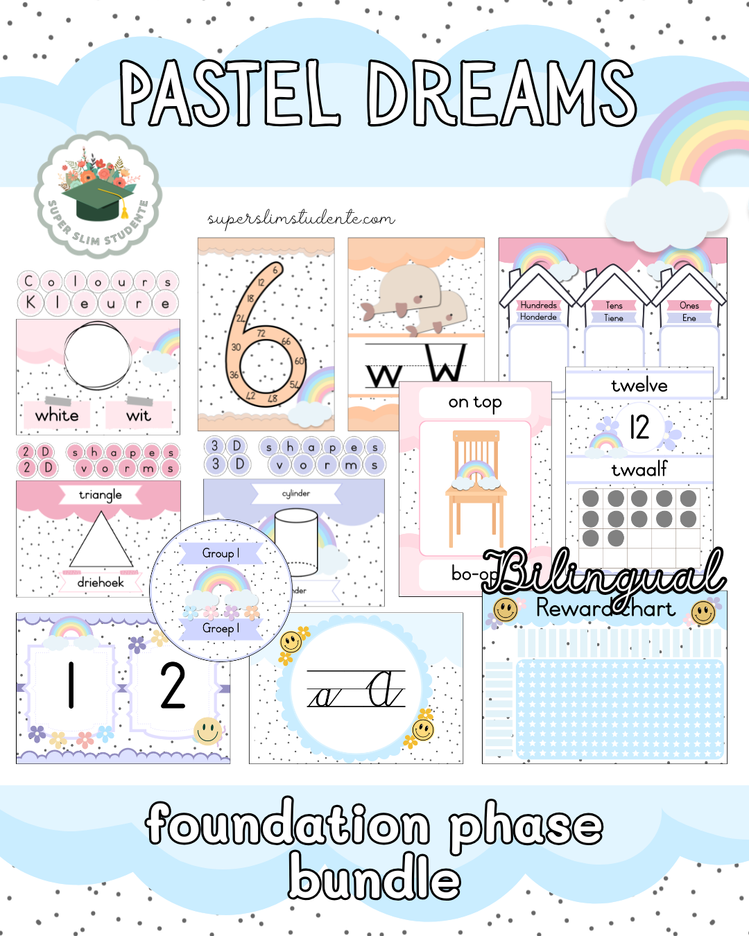Pastel Dreams Theme / Foundation Phase Bundle [Bilingual]