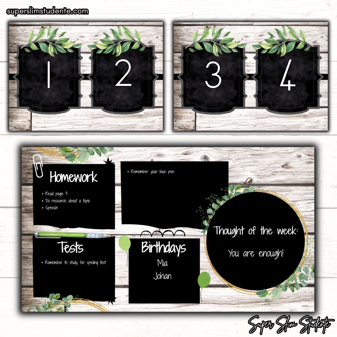 Vintage Wood Classroom Theme (Editable Version)