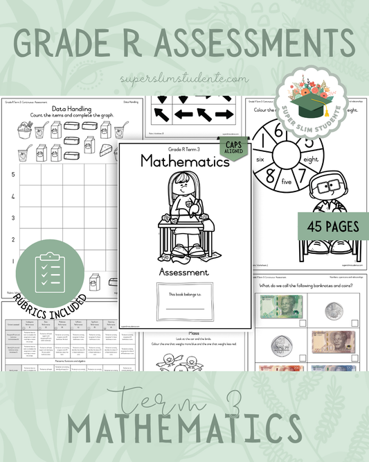 Grade R Term 3: Mathematics Assessments [Choose Language]