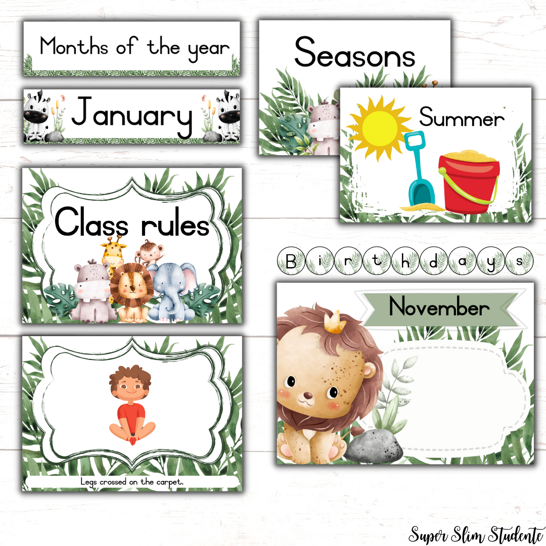 Cute Safari Classroom Theme (Foundation Phase)