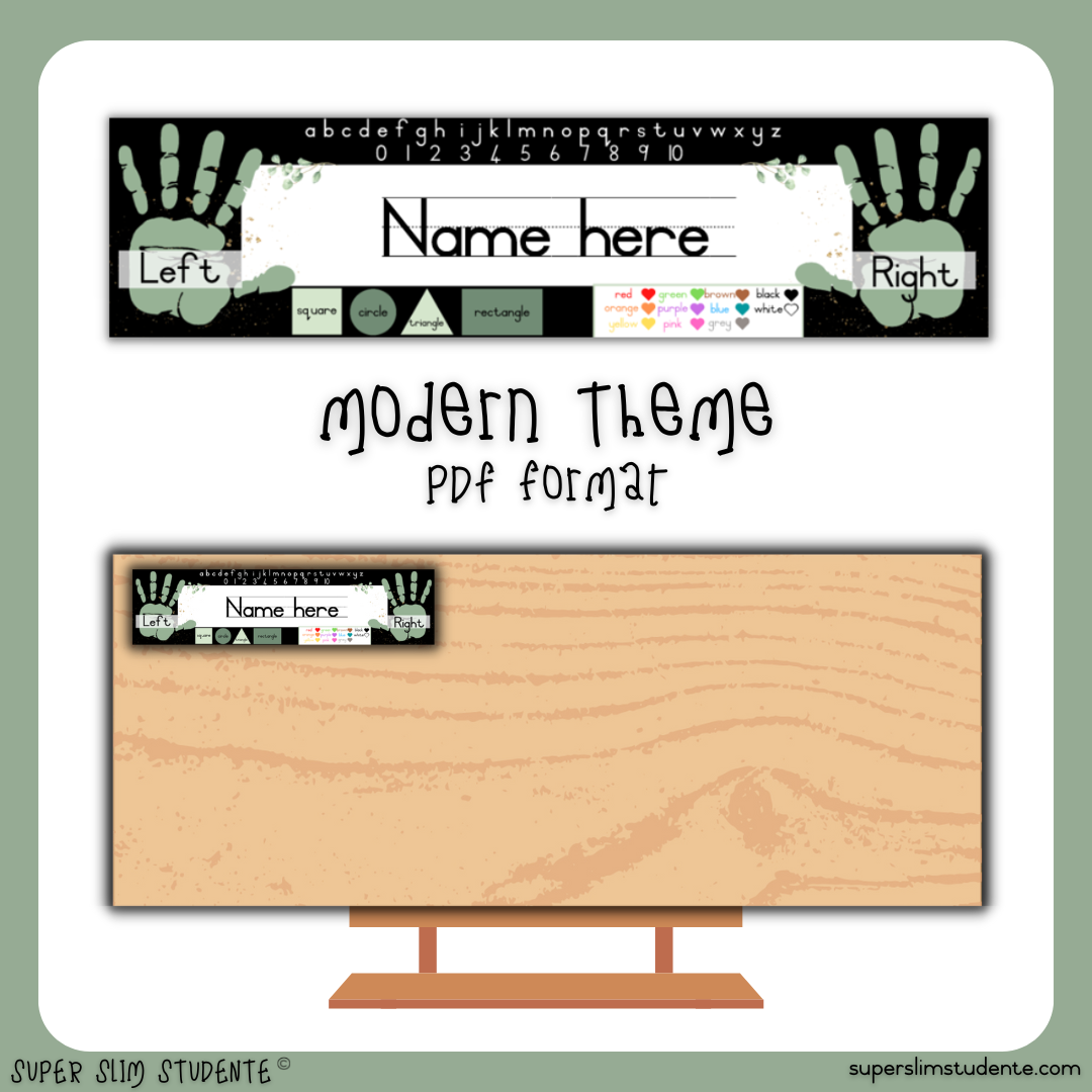 Editable Name Placemats (Different Options)