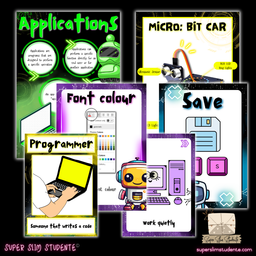 Robotics & Coding Classroom Theme Neon