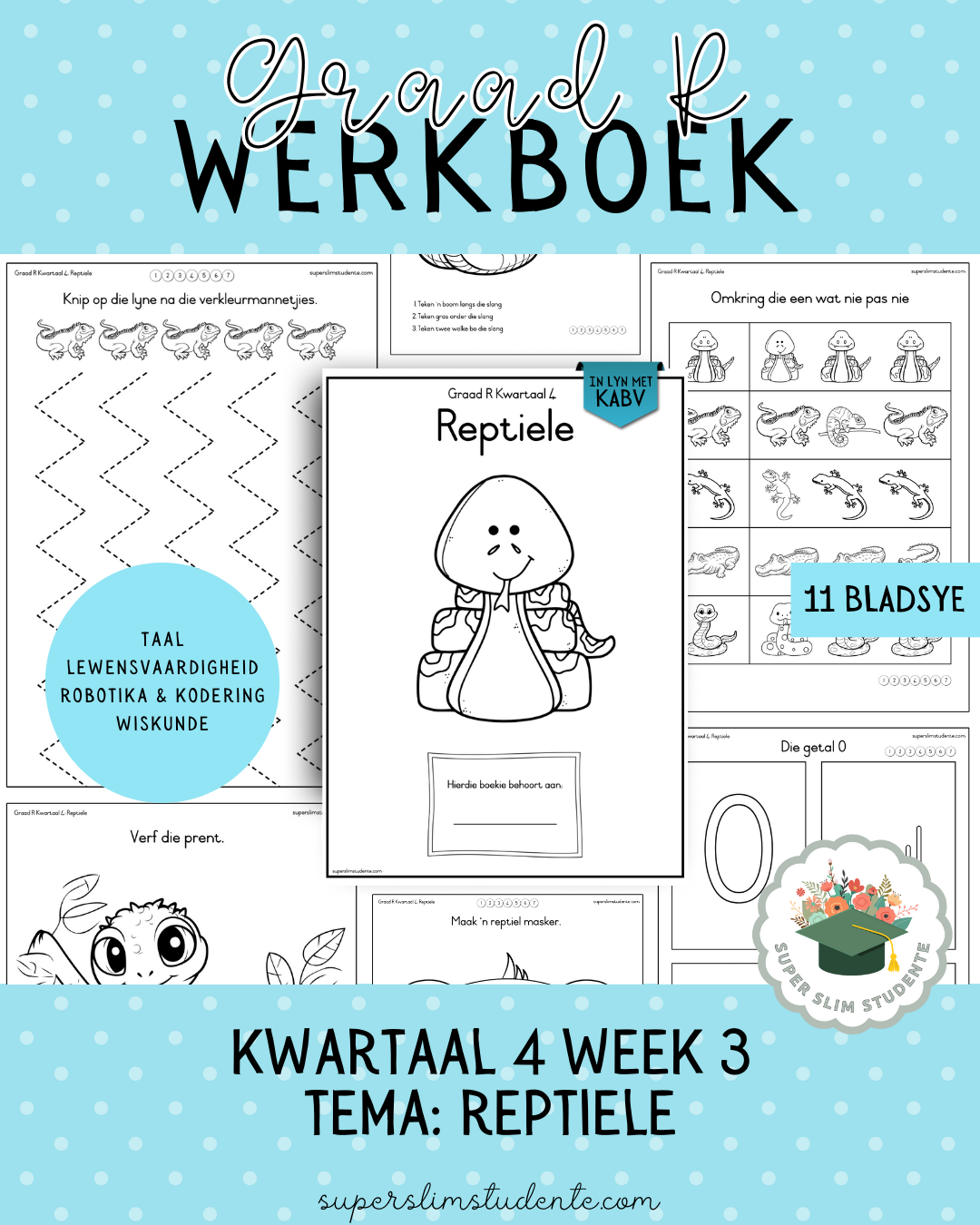 Gr. R Term 4 Workbook: Reptiles [Choose Language]