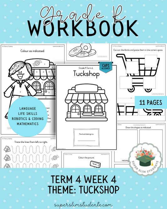 Gr. R Term 4 Workbook: Tuckshop [Choose Language]