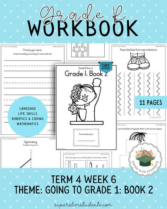 Gr. R Term 4 Workbook: Going to Grade 1: Book 2 [Choose Language]