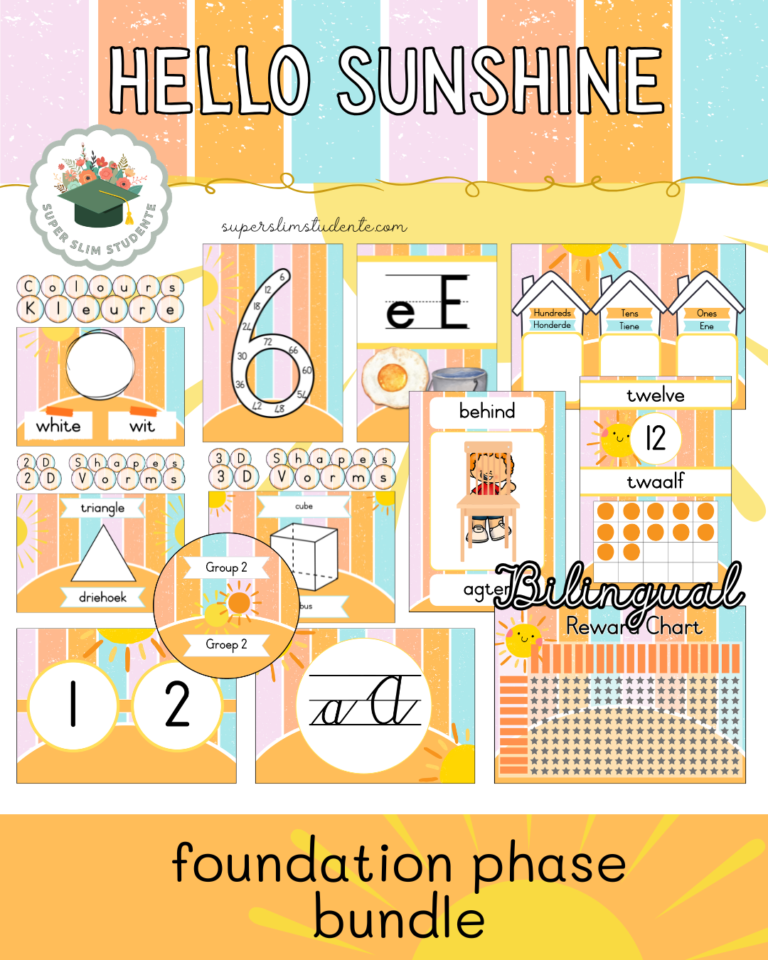 Hello Sunshine Theme / Foundation Phase Bundle [Bilingual]