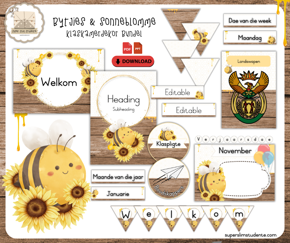 Bees and Sunflowers [Theme Bundles]