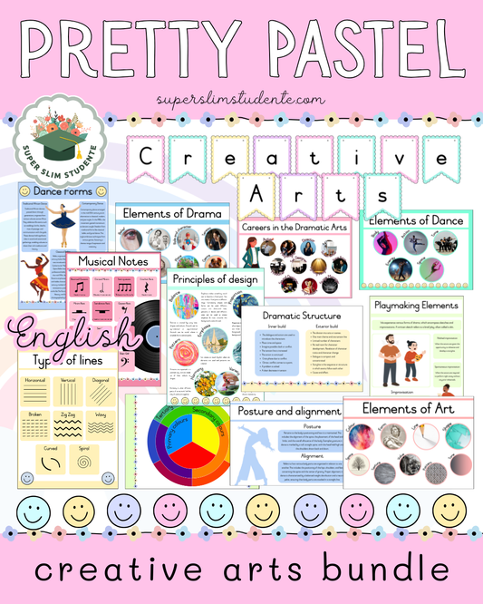 Pretty Pastel Theme / Creative Arts Bundle [Choose Language]