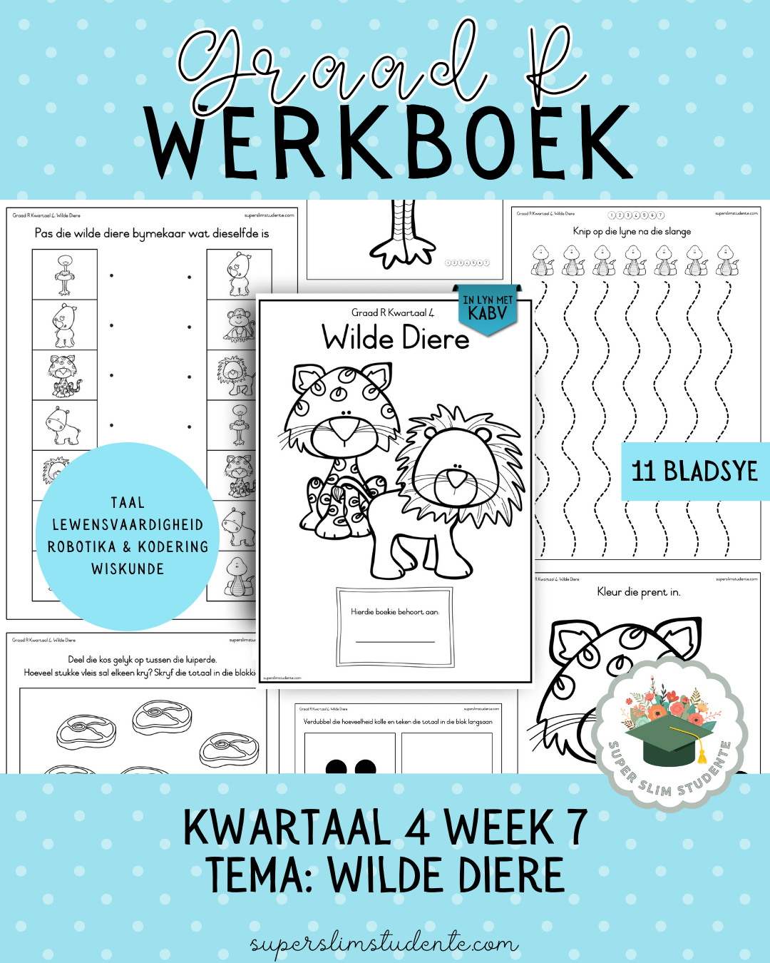 Gr. R Term 4 Workbook: Wild Animals [Choose Language]