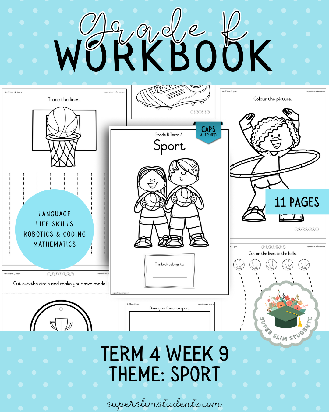 Gr. R Term 4 Workbook: Sport [Choose Language]