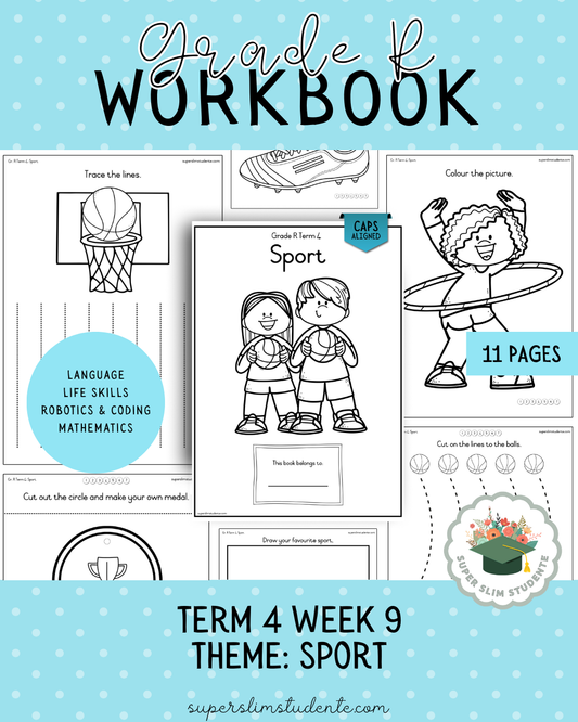 Gr. R Term 4 Workbook: Sport [Choose Language]