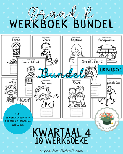 Grade R Term 4: Workbook Bundle [Choose Language]