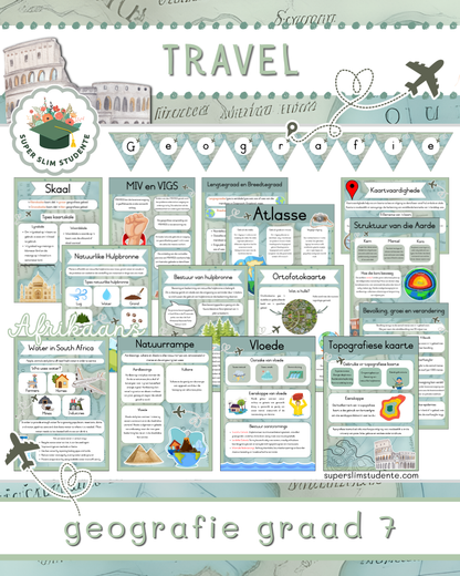 Travel Theme / Geography Grade 7 Bundle [Choose Language]