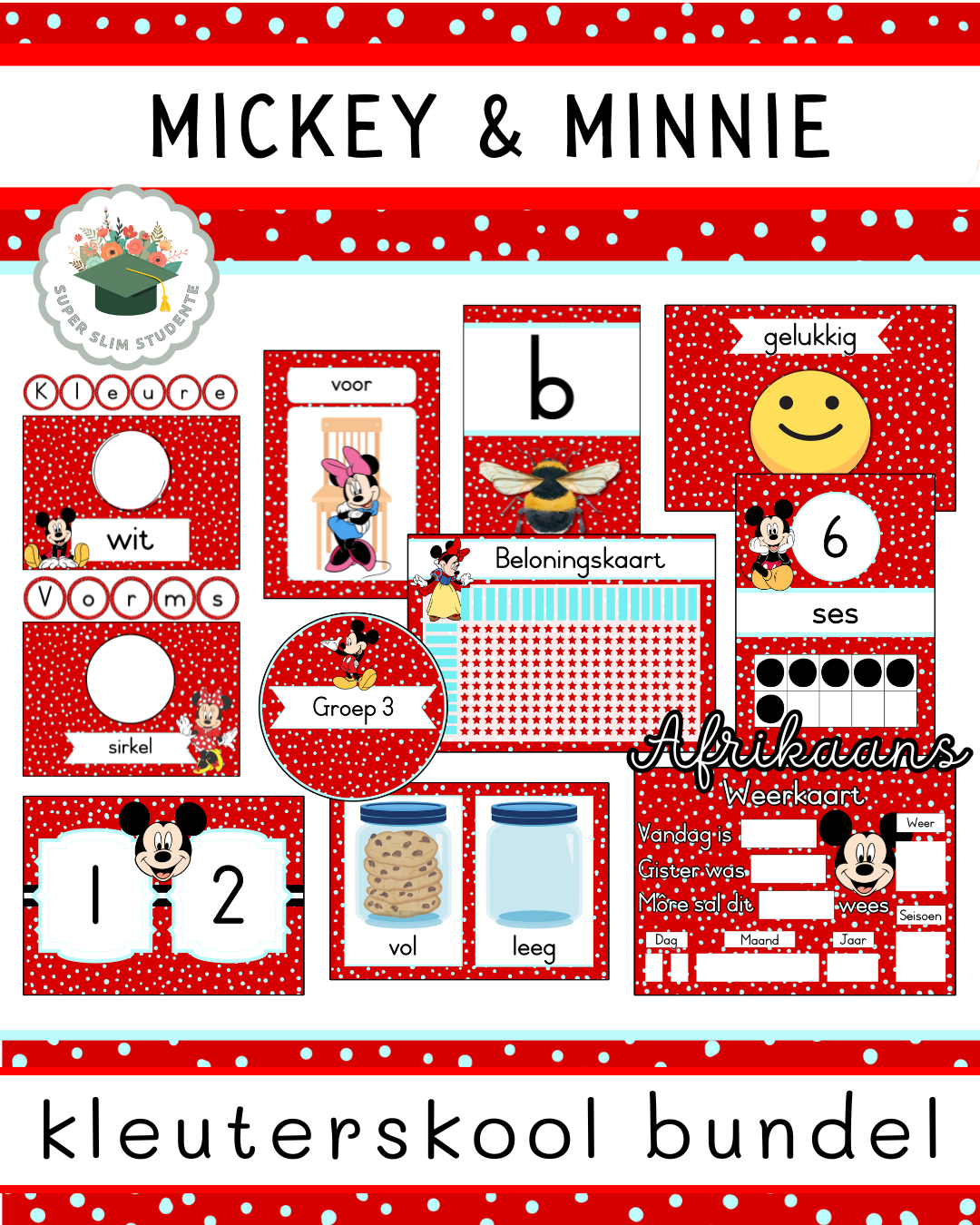 Mickey & Minnie Theme / Preschool Bundle [Choose Language]