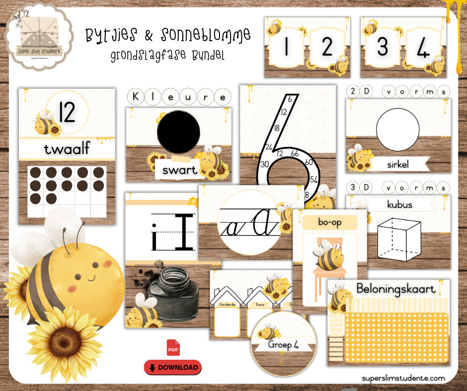 Bees and Sunflowers [Theme Bundles]