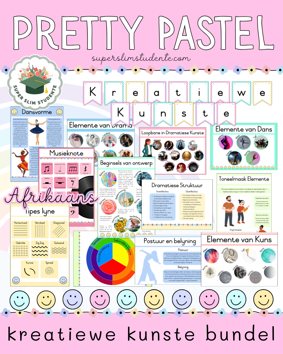 Pretty Pastel Theme / Creative Arts Bundle [Choose Language]