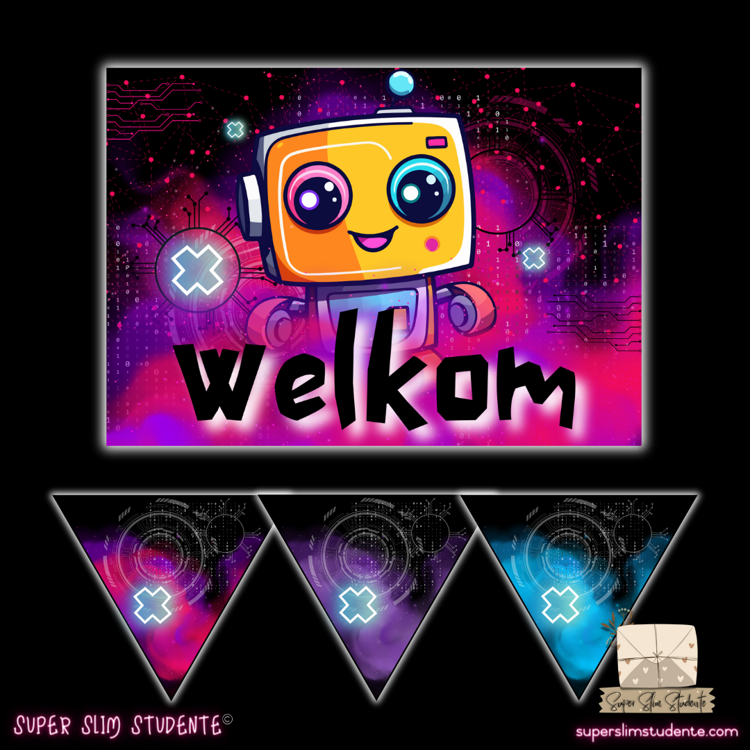 Robotics & Coding Classroom Theme Neon