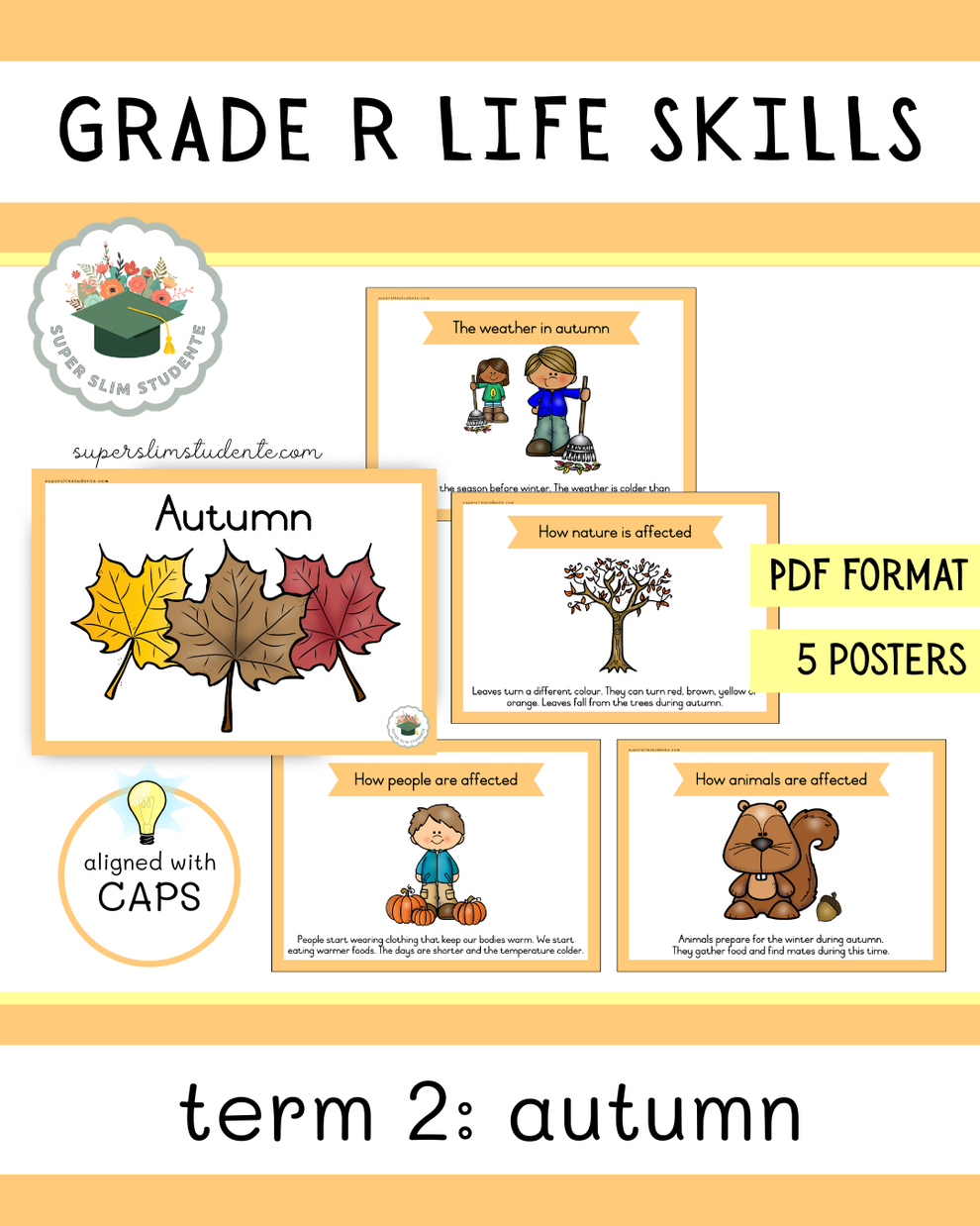 Grade R Term 2: Autumn [Choose Language] – Super Slim Studente