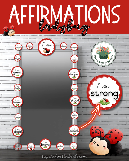 Affirmations: Ladybug Theme [Choose Language]