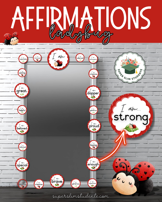 Affirmations: Ladybug Theme [Choose Language]