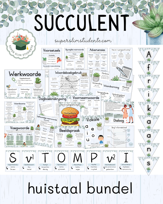 Succulent Theme / Afrikaans Huistaal Bundel
